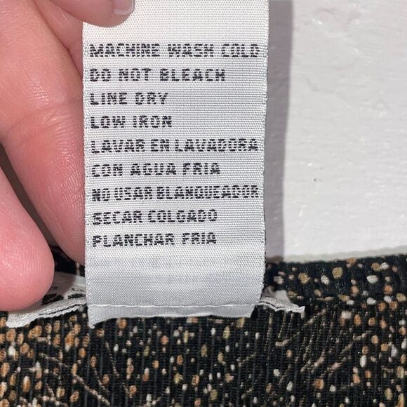 Vintage Petite Perceptions Micro Pleated Maxi Dress Animal Print Size 10P - Picture 5 of 9